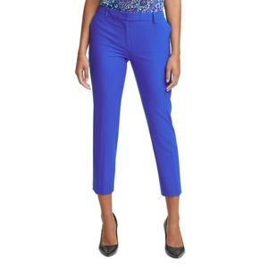 CALVIN KLEIN Royal Blue Wear To Work Cropped Capri Chico Straight Pants